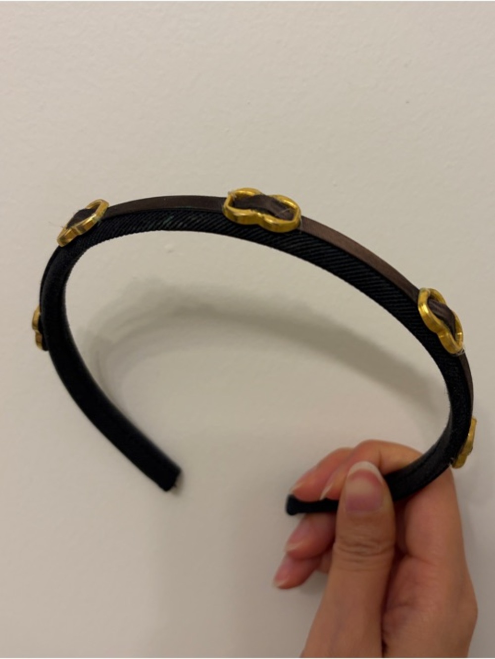 French chic Headband with Gold Accents - Women's vintage